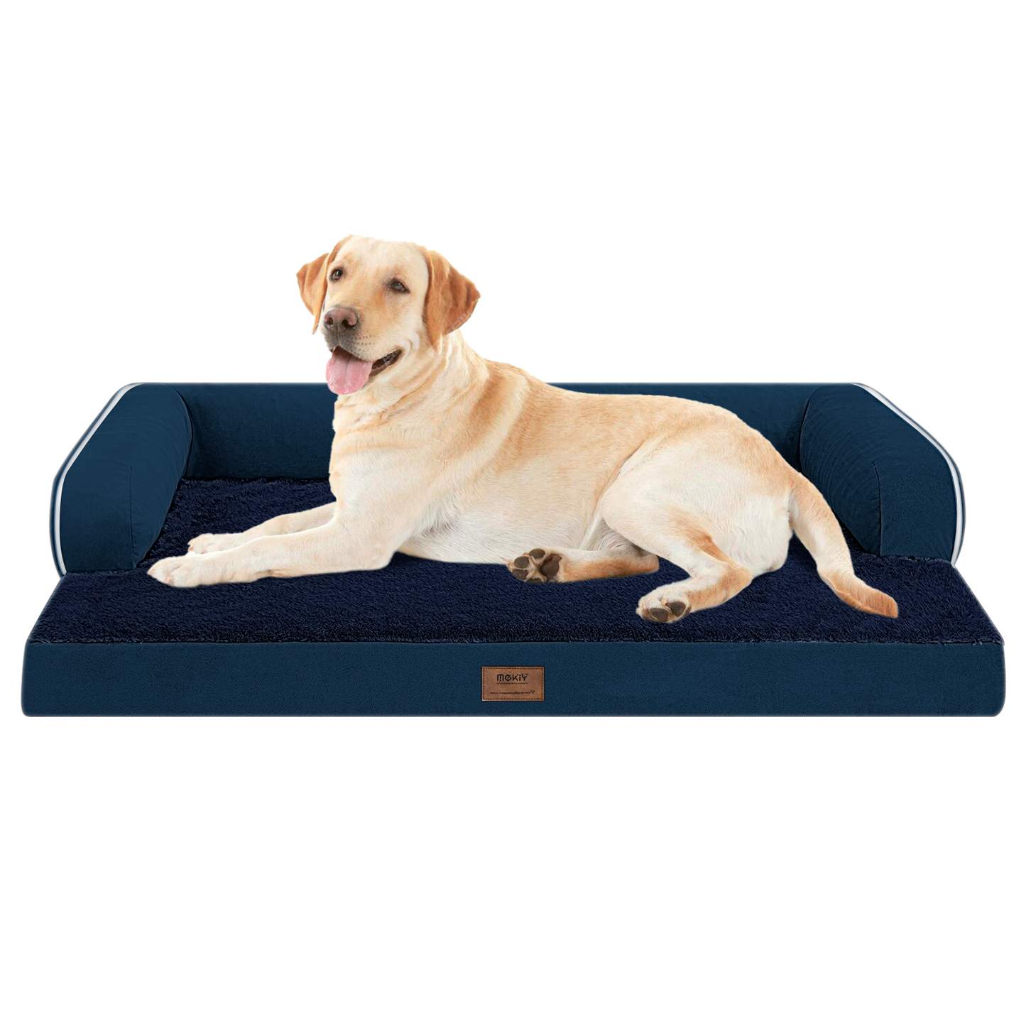 Large Dog Bed Orthopedic Washable - Beds Bolster - Medium XL XLarge Big Dogs - Memory Foam Couch Sofa - Waterproof with Removable Cover