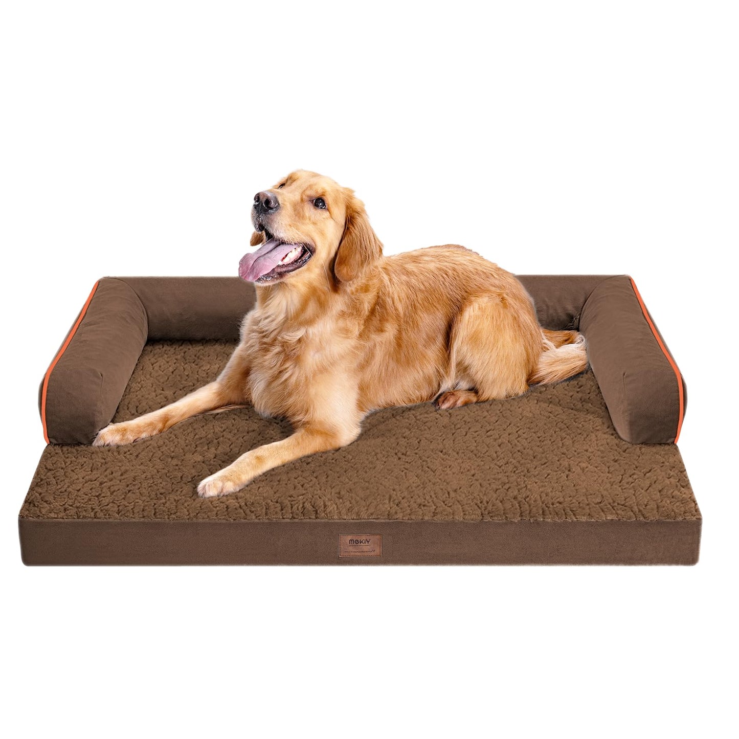 Large Dog Bed Orthopedic Washable - Beds Bolster - Medium XL XLarge Big Dogs - Memory Foam Couch Sofa - Waterproof with Removable Cover