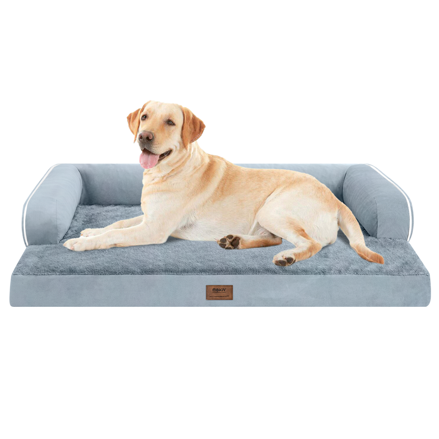 Large Dog Bed Orthopedic Washable - Beds Bolster - Medium XL XLarge Big Dogs - Memory Foam Couch Sofa - Waterproof with Removable Cover