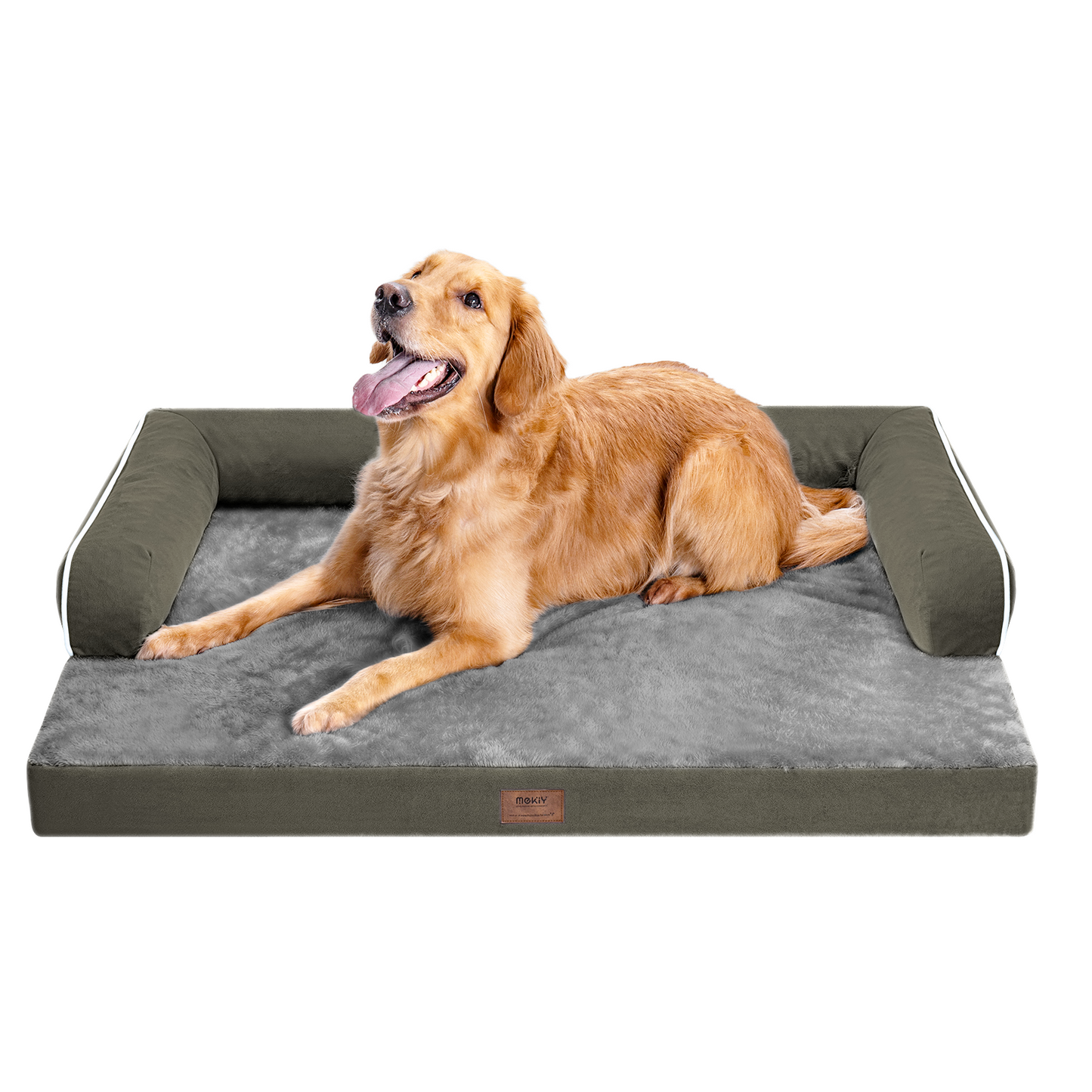 Large Dog Bed Orthopedic Washable - Beds Bolster - Medium XL XLarge Big Dogs - Memory Foam Couch Sofa - Waterproof with Removable Cover