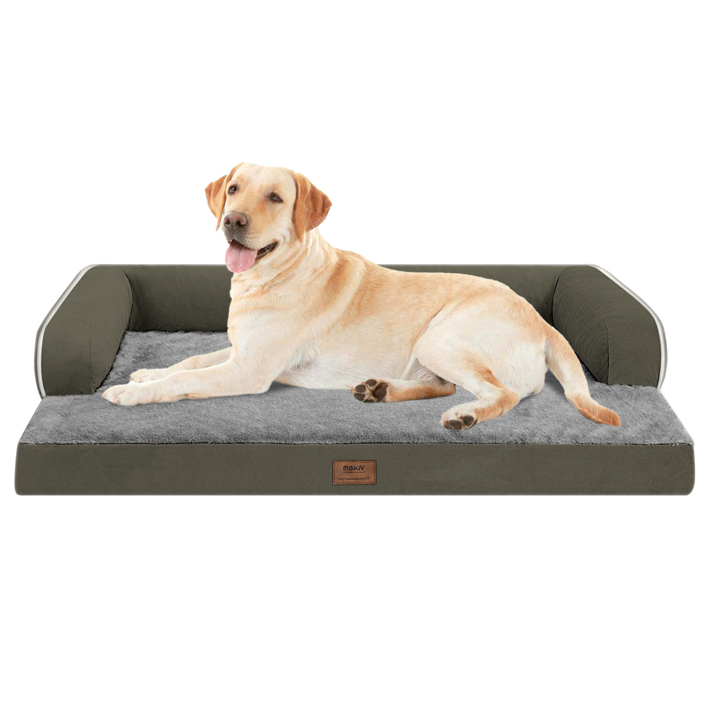 Large Dog Bed Orthopedic Washable - Beds Bolster - Medium XL XLarge Big Dogs - Memory Foam Couch Sofa - Waterproof with Removable Cover