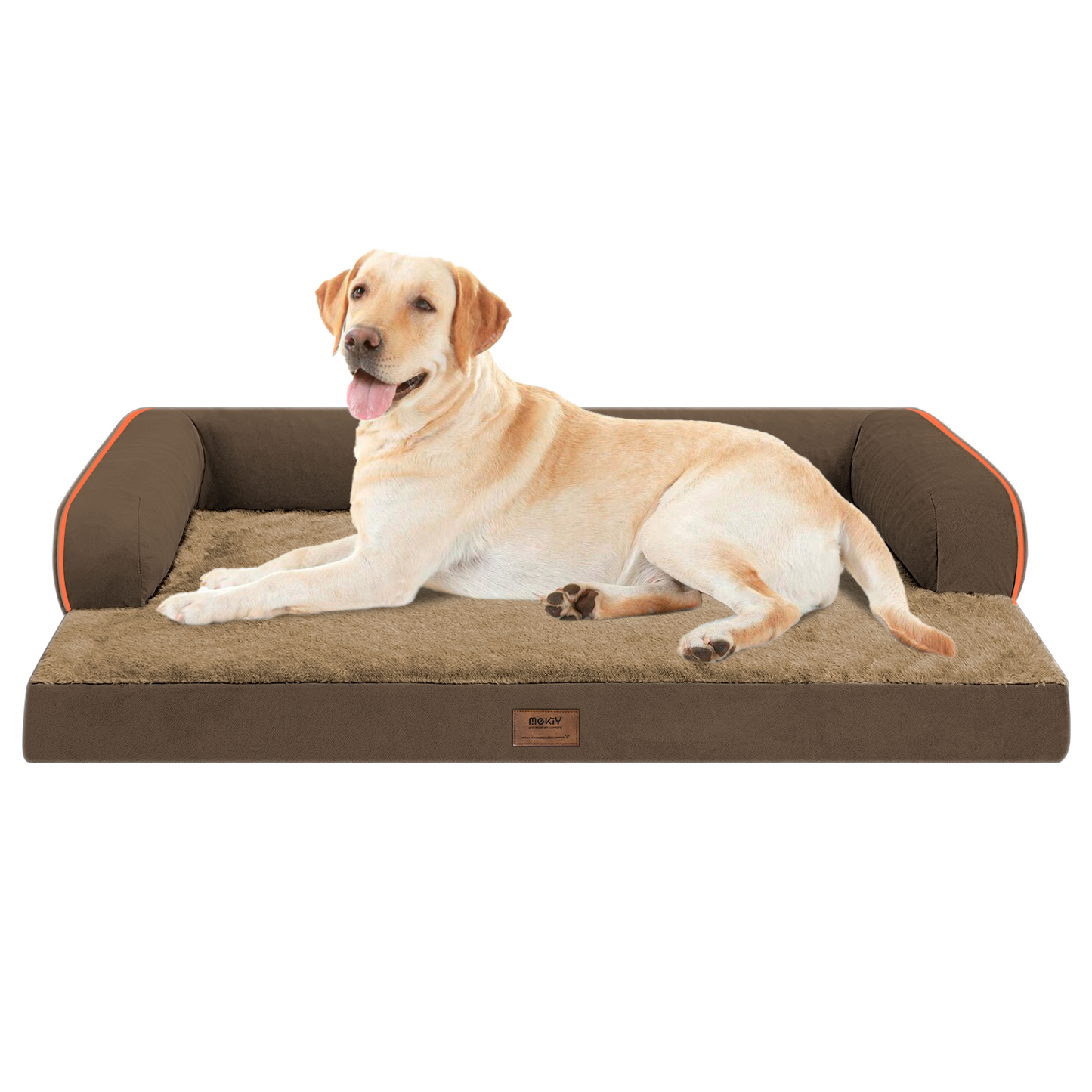 Large Dog Bed Orthopedic Washable - Beds Bolster - Medium XL XLarge Big Dogs - Memory Foam Couch Sofa - Waterproof with Removable Cover