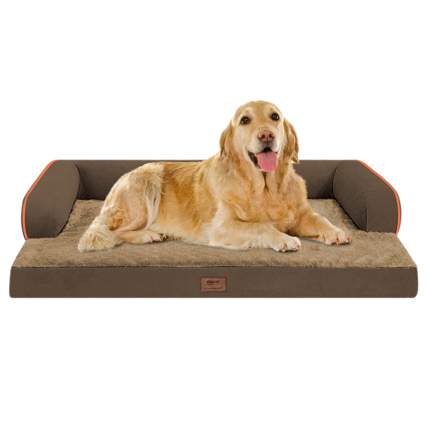 Large Dog Bed Orthopedic Washable - Beds Bolster - Medium XL XLarge Big Dogs - Memory Foam Couch Sofa - Waterproof with Removable Cover