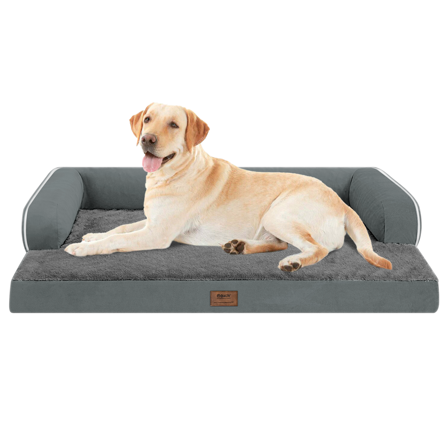 Large Dog Bed Orthopedic Washable - Beds Bolster - Medium XL XLarge Big Dogs - Memory Foam Couch Sofa - Waterproof with Removable Cover