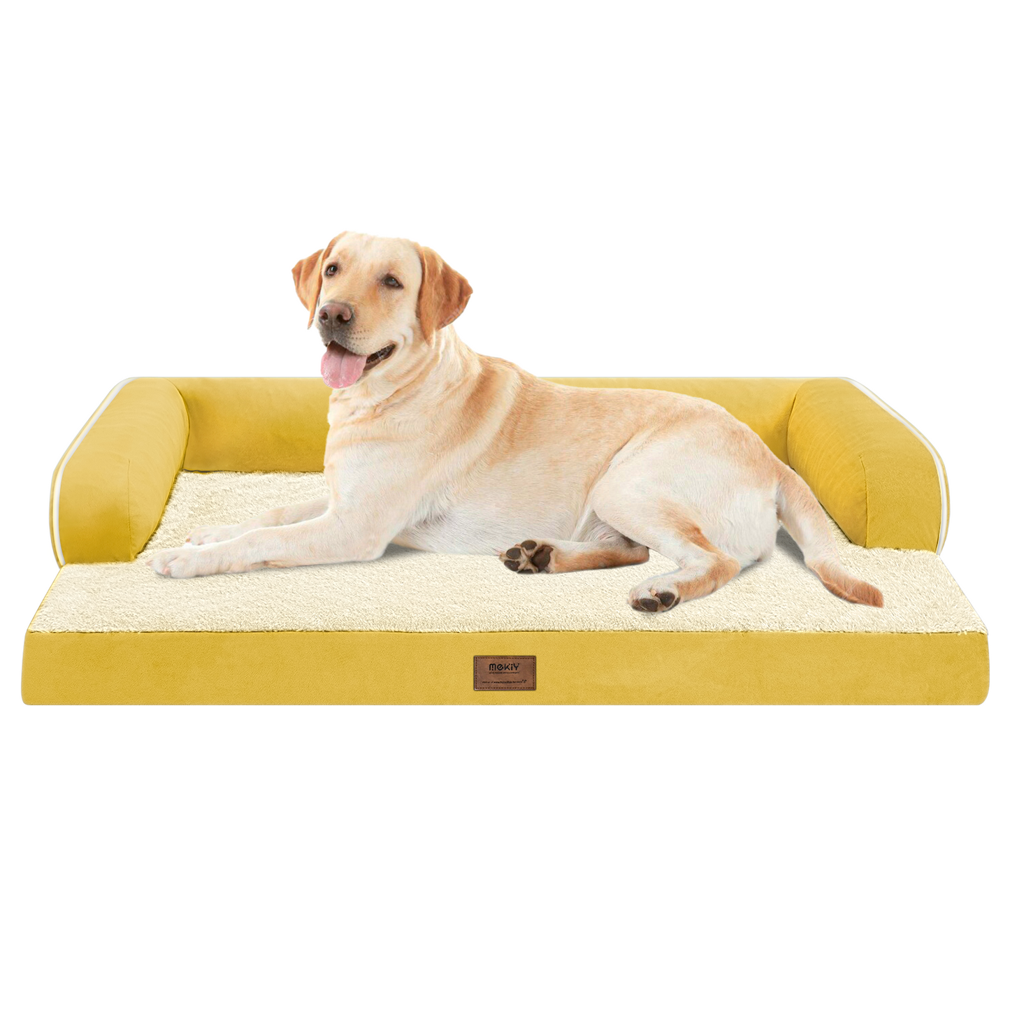 Large Dog Bed Orthopedic Washable - Beds Bolster - Medium XL XLarge Big Dogs - Memory Foam Couch Sofa - Waterproof with Removable Cover