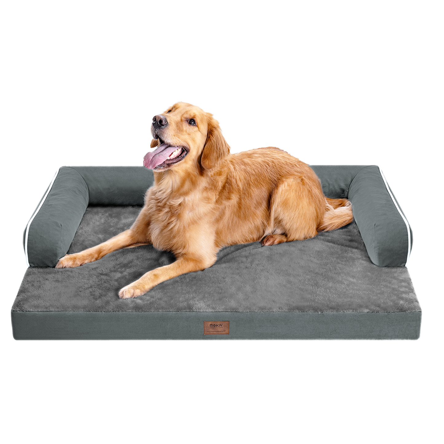 Large Dog Bed Orthopedic Washable - Beds Bolster - Medium XL XLarge Big Dogs - Memory Foam Couch Sofa - Waterproof with Removable Cover