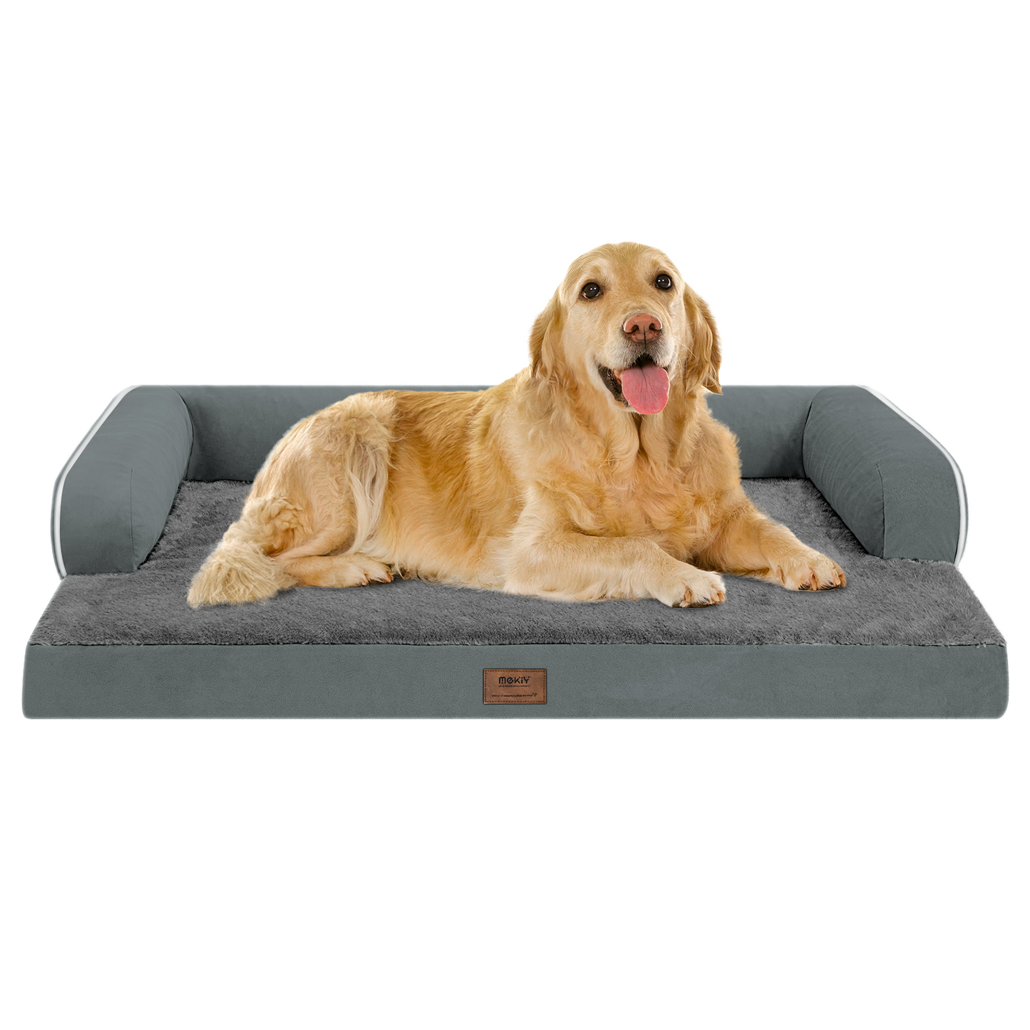 Large Dog Bed Orthopedic Washable - Beds Bolster - Medium XL XLarge Big Dogs - Memory Foam Couch Sofa - Waterproof with Removable Cover