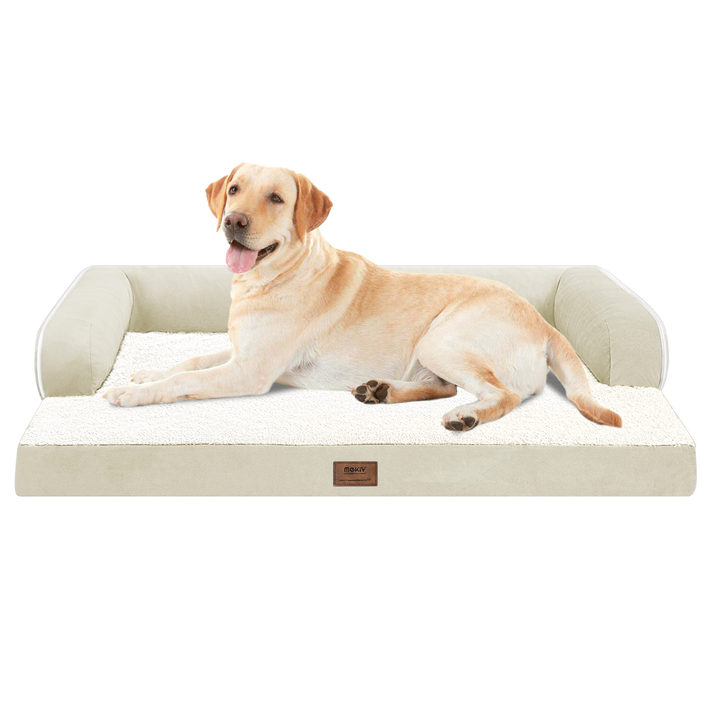Large Dog Bed Orthopedic Washable - Beds Bolster - Medium XL XLarge Big Dogs - Memory Foam Couch Sofa - Waterproof with Removable Cover